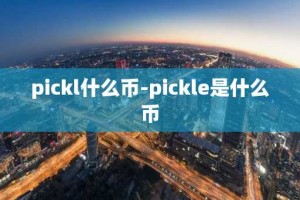 pickl什么币-pickle是什么币