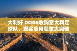 大利好 DOGE收购意大利足球队、现实应用获重大突破