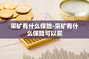 采矿有什么保险-采矿有什么保险可以买