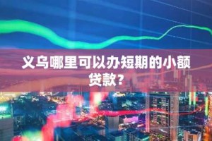 义乌哪里可以办短期的小额贷款？