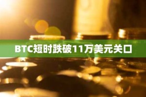 BTC短时跌破11万美元关口