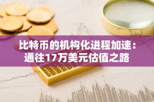 比特币的机构化进程加速：通往17万美元估值之路