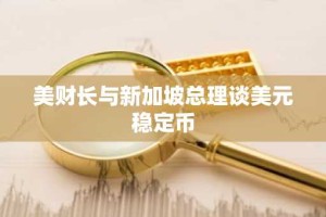 美财长与新加坡总理谈美元稳定币
